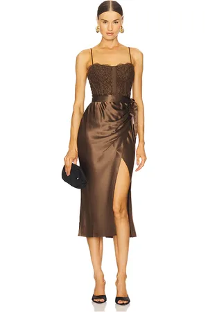 CAMI Vestido tricia en color marrón talla 0 en - Brown. Talla 0 (también en 10, 4).