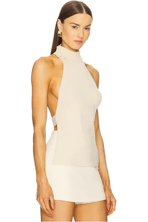 Cult Gaia Wake knit top en color beige talla L en - Beige. Talla L (también en M, XXS).