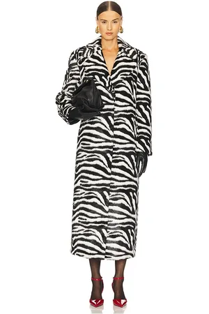 ROTATE Abrigo fluffy clasp en color negro, blanco talla 32 en - Black,White. Talla 32 (también en 36, 38).