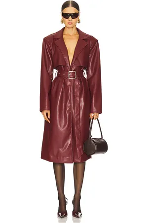 WeWoreWhat Gabardina en color burgundy talla S en - Burgundy. Talla S (también en XS, XXS).