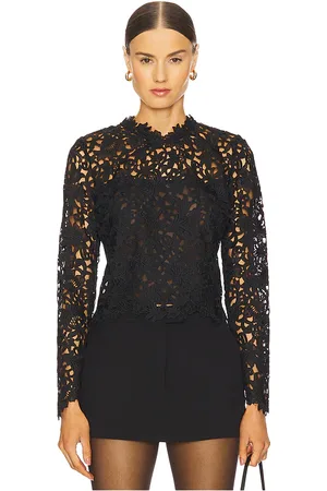 Generation Love Top de encaje de guipur minda en color talla L en - Black. Talla L (también en M, S, XS, XXS).