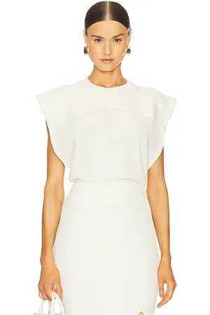 IRO Top manga corta en color ivory talla M en - Ivory. Talla M (también en S, XS).