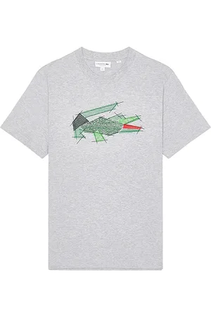 Lacoste Camiseta croc graphic en color gris talla L en - Grey. Talla L (también en M, S, XL/1X).