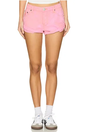 ONE TEASPOON Shorts de mezclilla de cintura baja bandits en color rosado talla 24 en - Pink. Talla 24 (también en 25, 26, 27, 2