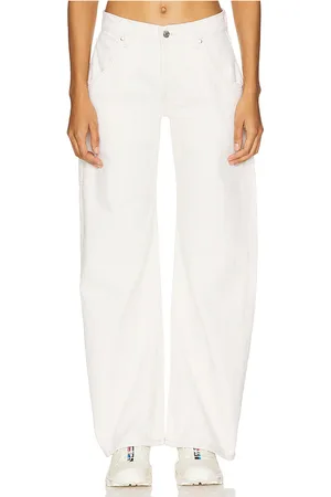 EB DENIM Pantalón de carpintero de tiro medio y pierna ancha enzo en color blanco talla 23 en - White. Talla 23 (también en 24, 2