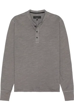 RAG&BONE Camiseta classic flame en color gris talla L en - Grey. Talla L (también en M, S).