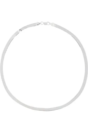 mega Collar herringbone en color plateado metálico talla all en - Metallic Silver. Talla all.
