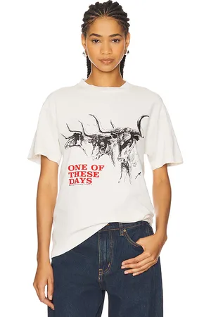 One Of These Days Camiseta long horn en color blanco talla M en - White. Talla M (también en S).