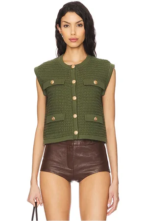 BLANK NYC Cárdigan sin mangas smooth sailing en color talla L en - Olive. Talla L (también en XS).