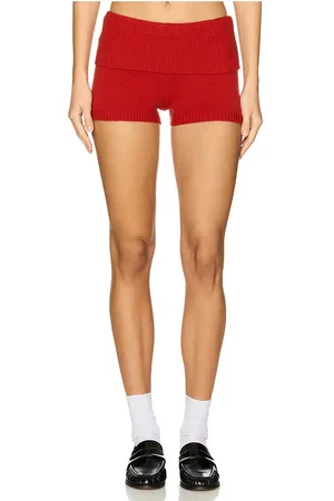 Frankies Bikinis Short de punto con nubes estelle en color rojo talla S en - Red. Talla S (también en XS).
