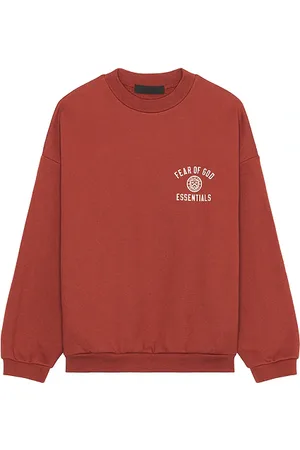 FEAR OF GOD Cuello redondo fleece en color rojo talla S en - Red. Talla S (también en XS).
