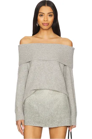 NAADAM Top de cashmere de superlujo con hombros descubiertos en color gris talla L en - Grey. Talla L (también en M, S, XL).