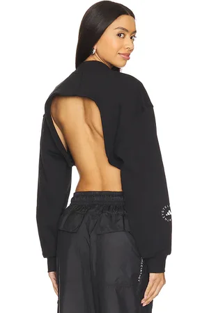 adidas Sudadera deportiva true casuals cropped en color talla L en - Black. Talla L (tambié