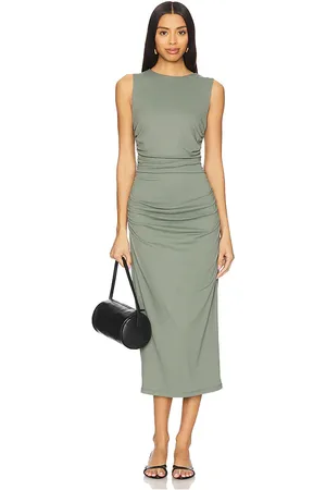 Susana Monaco Vestido midi en color verde salvia talla S en - Sage. Talla S (también en XS).