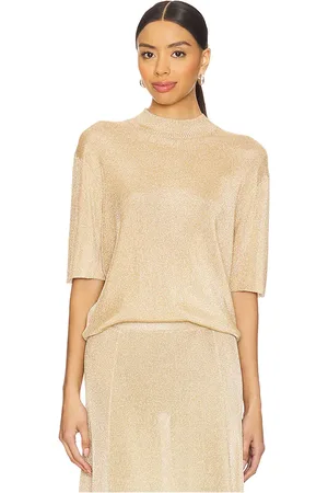 SER.O.YA Top punto iris en color oro metálico talla L en - Metallic Gold. Talla L (también en M, S, XL, XS, XXS).