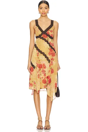 Free People Vestido midi amphora en color marrón talla 0 en - Brown. Talla 0 (también en 2, 8).