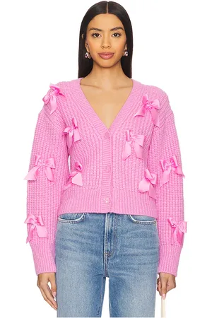 LOVESHACKFANCY Cárdigan ashtan en color rosado talla L en - Pink. Talla L (también en M, S, XL).