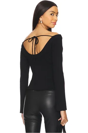 DANIELLE GUIZIO Top descubierto mia en color talla L en - Black. Talla L (también en M, S).