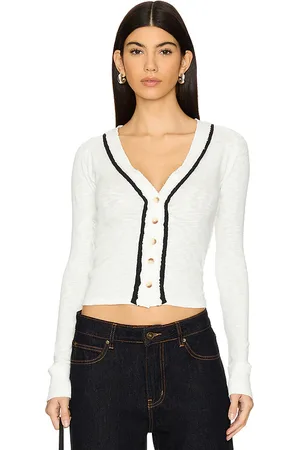 Free People X we the free tipton cardi en color blanco talla L en - White. Talla L (también en M, S, XL, XS).