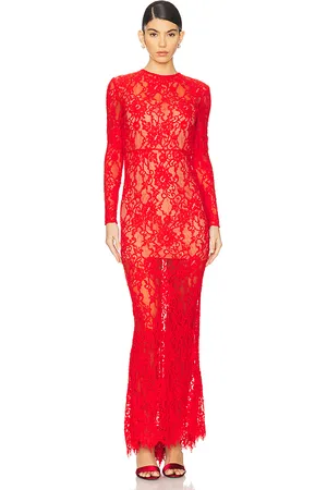 Bronx and Banco Vestido largo encaje electra en color talla L en - Red. Talla L (también en M, S, XL, XS).