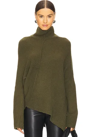 AllSaints Suéter de cuello vuelto lock en color verde oliva talla S en - Olive. Talla S (también en XS).