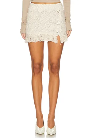 Asta Resort Minifalda abotonada angelina en color crema talla M en - Cream. Talla M (también en S, XL, XS).