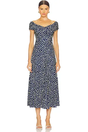 Cara Cara Vestido glen cove en color azul marino talla M en - Navy. Talla M (también en S, XS).