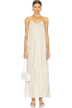 ANINE BING Maxivestido aida en color ivory talla L en - Ivory. Talla L (también en M, S, XS).