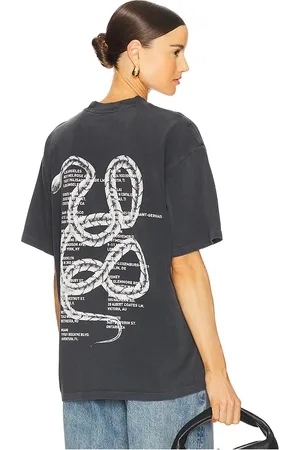 ANINE BING Camiseta kent twisted snake en color charcoal talla M en - Charcoal. Talla M (también en S).