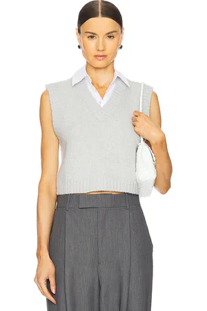 Favorite Daughter Chaleco leigh en color talla L en - Light Grey. Talla L (también en M, S, XS).