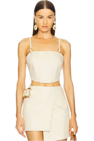 Cult Gaia Loren top en color crema talla M en - Cream. Talla M (también en S, XL, XS).