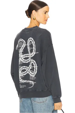 ANINE BING Sudadera jaci twisted snake en color charcoal talla L en - Charcoal. Talla L (también en M, S, XS).