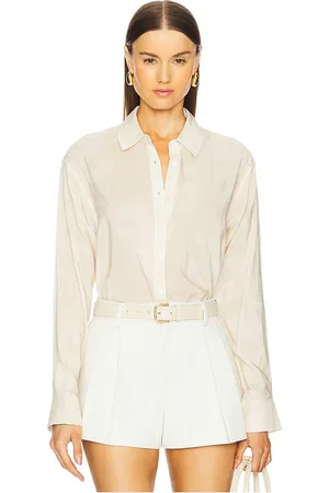 ANINE BING Camisa braxton en color ivory talla L en - Ivory. Talla L (también en M, S, XS).