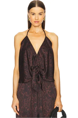 Agua Bendita X revolve harmony wild top en color marrón talla L en - Brown. Talla L (también en M, S).
