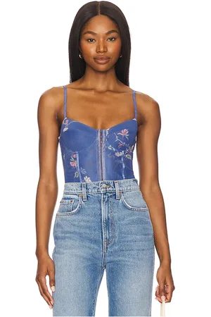 Free People Body estampado intimately fp printed night rhythm en color azul talla L en - Blue. Talla L (también en M, S