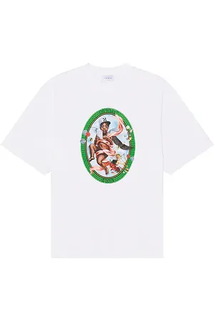 OFF-WHITE Camiseta fresco oval skate en color blanco talla L en - White. Talla L (también en S).