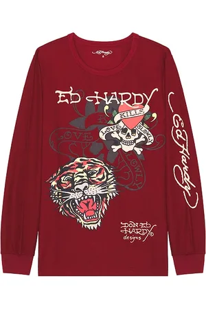 ED HARDY Camiseta tiger en color burgundy talla L en - Burgundy. Talla L (también en M).