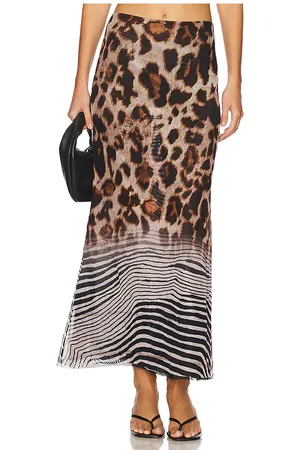 Agua Bendita Falda maxi brace en color marrón talla L en - Brown. Talla L (también en M, S).