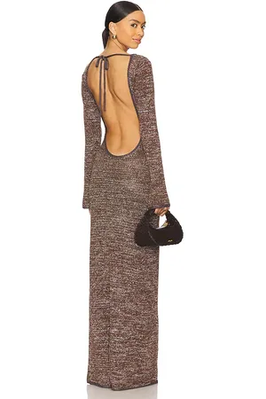 Asta Resort Vestido calado fiona en color marrón talla M en - Brown. Talla M (también en S, XS).