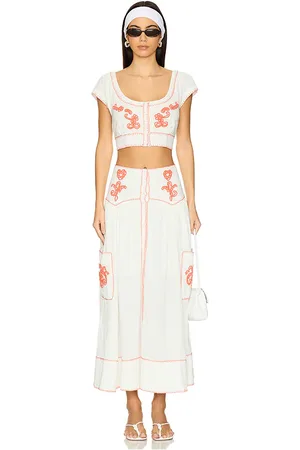 Free People Conjunto wild at heart en color blanco talla L en - White. Talla L (también en M, S, XL).