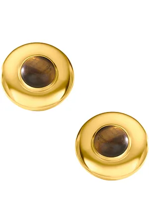 AUREUM Pendientes de tachuela danica en color oro metálico talla all en - Metallic Gold. Talla all.