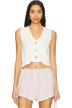 Free People Chaleco we the free ava en color blanco talla L en - White. Talla L (también en M, S, XL, XS).