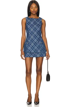 Amanda Uprichard Maven skort romper en color azul talla L en - Blue. Talla L (también en M, S).