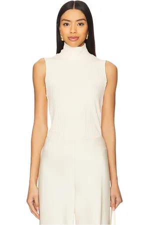 Vince Top de cuello alto sin mangas en color ivory talla L en - Ivory. Talla L (también en XL, XS).