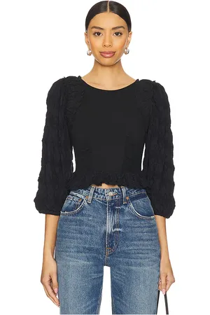 Free People Oliva top en color talla L en - Black. Talla L (también en M, S, XL, XS).