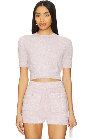 JoosTricot Top manga corta en color talla L en - Pink. Talla L (también en M, S).