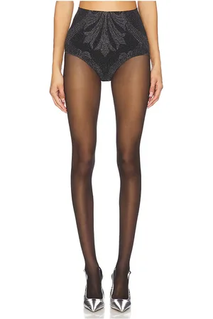 Wolford X etro metallic jacquard shorts en color plateado metálico talla L en - Metallic Silver. Talla L (también en M, S, XS