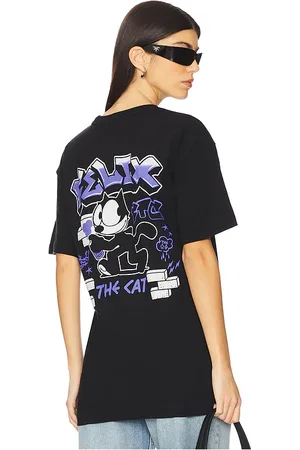 SIXTHREESEVEN Camiseta felix the cat graffiti pop en color talla L en - Black. Talla L (también en M, S, XL/1X, XS).
