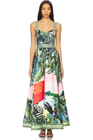 ALICE+OLIVIA Vestido midi fia structured en color verde talla 0 en - Green. Talla 0 (también en 4).