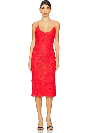 Bardot Vestido midi adei en color rojo talla 10 en - Red. Talla 10 (también en 12, 2, 4, 6, 8).